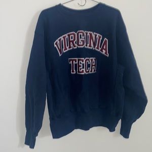 VIRGINIA TECH CHAMPION REVERSE WEAVE CREW NECK SWEATSHIRT